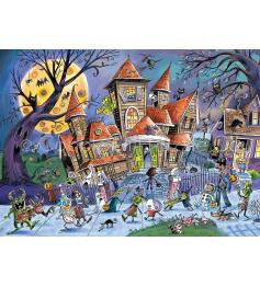 Puzzle Cobble Hill DoodleTown Maison hantée XXL 500 pièces