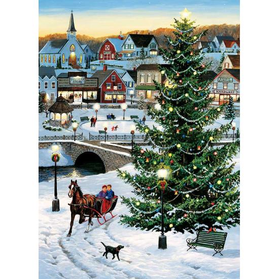 Cobble Hill Sapin de Noël XXL Puzzle 500 pièces
