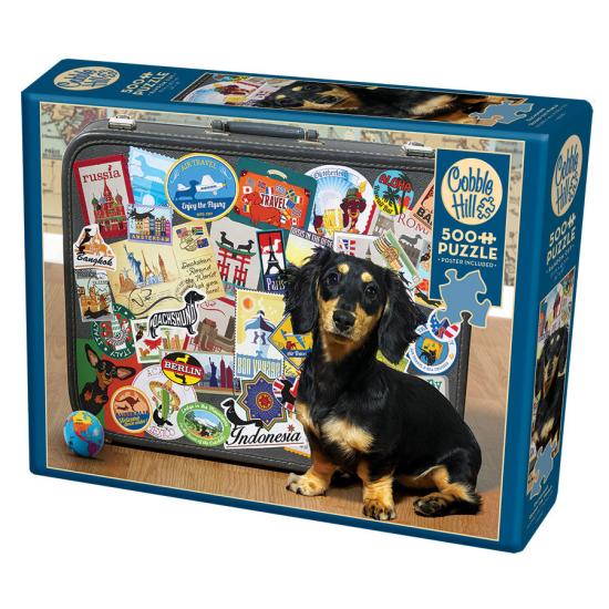 Puzzle Cobble Hill Le Teckel voyageur XXL 500 pièces