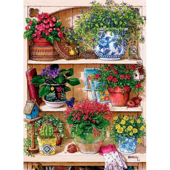 Puzzle Cobble Hill Etagère de Vases 500 Pièces XXL