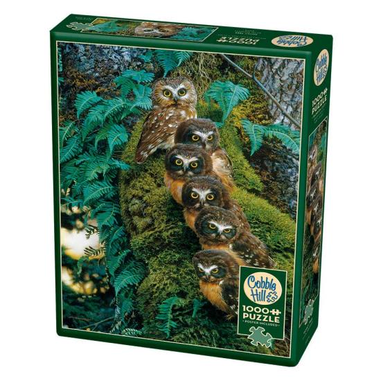 Cobble Hill Famille de hiboux sur l'arbre Puzzle 1000 pièces