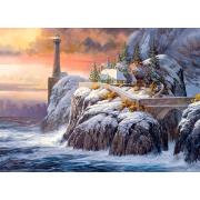 Cobble Hill Winter Lighthouse Puzzle 1000 pièces