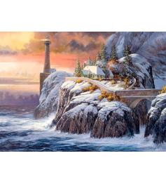 Cobble Hill Winter Lighthouse Puzzle 1000 pièces