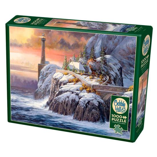 Cobble Hill Winter Lighthouse Puzzle 1000 pièces