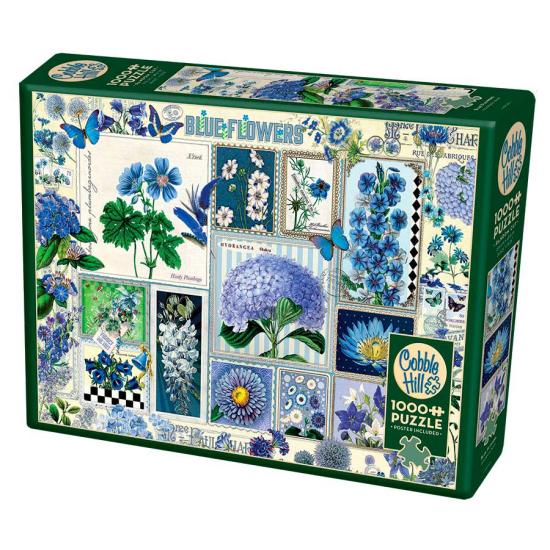 Cobble Hill Puzzle 1000 pièces Fleurs bleues
