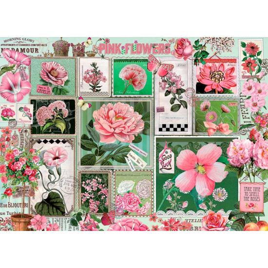 Cobble Hill Puzzle 1000 pièces Fleurs roses
