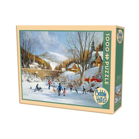 Cobble Hill Hockey sur le lac gelé Puzzle 1000 pièces