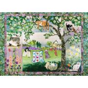 Cobble Hill Les chats couchés Puzzle 1000 pièces