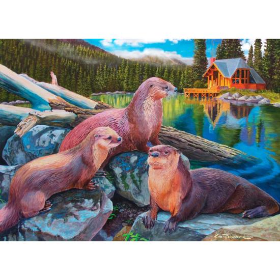 Cobble Hill River Otters Puzzle 1000 pièces