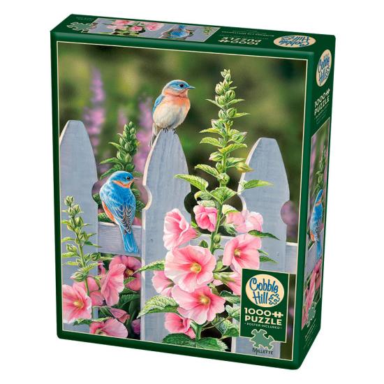 Cobble Hill Puzzle 1000 pièces oiseaux bleus et mauves