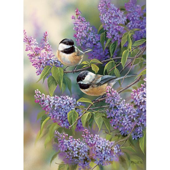 Cobble Hill Puzzle Couple de moineaux dans les lilas 1000 pièces Cobble Hill Puzzle Couple de moineaux dans les lilas 1000 pièces
