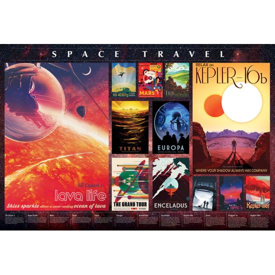 Puzzle Cobble Hill Affiches de voyage dans l'espace 2000 piè