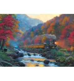 Cobble Hill Train au bord de la rivière Puzzle 1000 pièces
