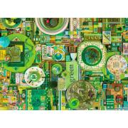 Puzzle Cobble Hill vert 1000 pièces