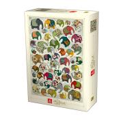Deico Puzzle Collection d'éléphants 1000 pièces