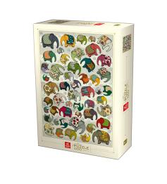 Deico Puzzle Collection d'éléphants 1000 pièces