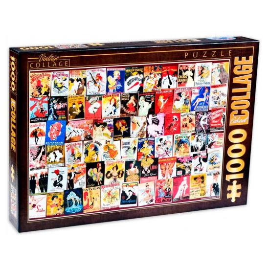 D-Toys Collage Puzzle Vintage, Cabaret 1000 pièces