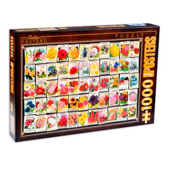 D-Toys Puzzle Collage Vintage Fleurs 1000 pièces