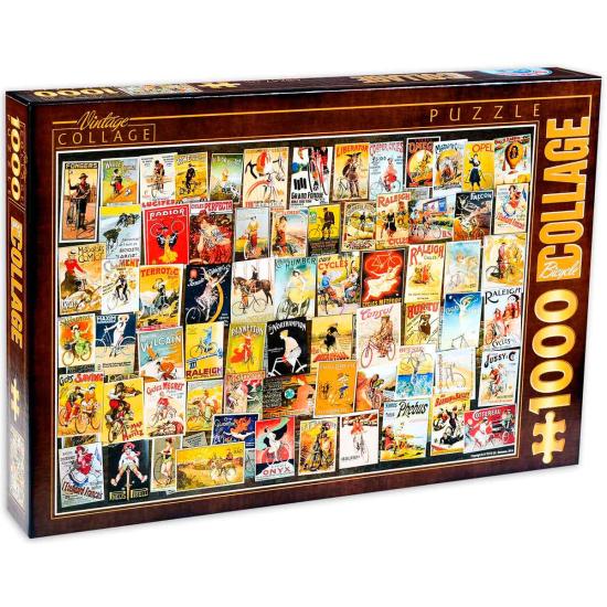 D-Toys Puzzle Collage Vintage, Roues 1000 pièces