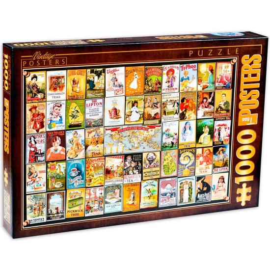 D-Toys Collage Puzzle Vintage, Thé 1000 pièces