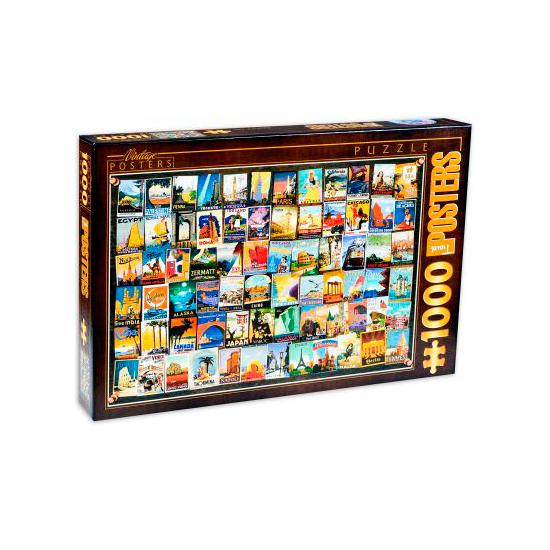 D-Toys Collage Vintage Puzzle Puzzle, 1000 pièces Voyage