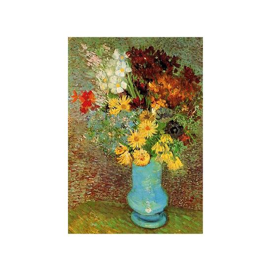 D-Toys Puzzle Fleurs dans un vase bleu 1000 pièces