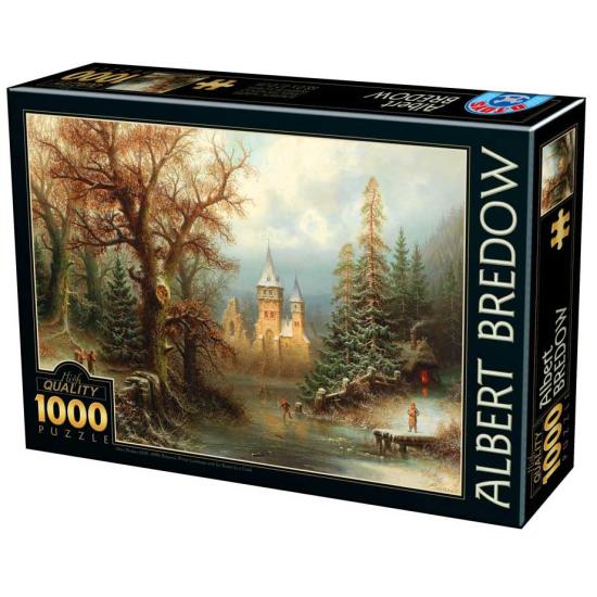 Puzzle D-Toys Paysage d'hiver romantique 1000 pièces