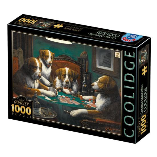 D-Toys Chiens jouant au poker Puzzle 1000 pièces D-Toys Chiens jouant au poker Puzzle 1000 pièces