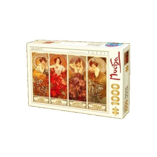 D-Toys Puzzle Gemmes et Fleurs 1000 pièces