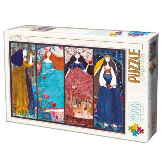 Puzzle D-Toys Princesses de conte de fées 2000 pièces