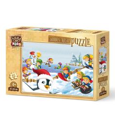 Puzzle en bois Art Puzzle Athlètes d'hiver 25 pièces