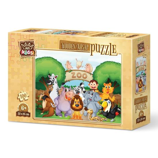 Puzzle en bois Art Puzzle Bienvenue au Zoo 100 pièces