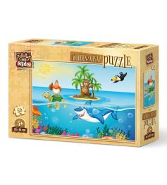 Puzzle en Bois Art Puzzle Le Poulet Touristique 50 Pcs