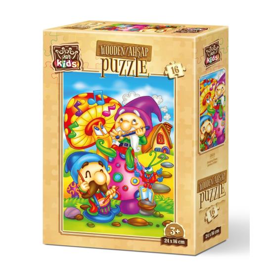 Puzzle en bois Art Puzzle Elfes chanteurs 16 pièces Puzzle en bois Art Puzzle Elfes chanteurs 16 pièces