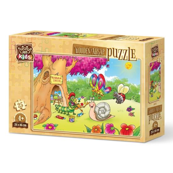 Puzzle en bois Art Puzzle Le Peintre Chenille 25 pcs