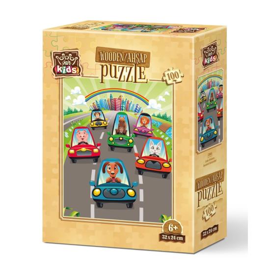 Puzzle en bois Art Puzzle Cute Drivers 100 pièces