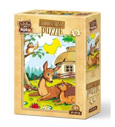 Puzzle en Bois Art Puzzle Maman Cerf 25 Pcs