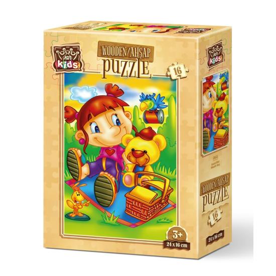 Puzzle en Bois Art Puzzle Oiseau Invité 16 Pièces