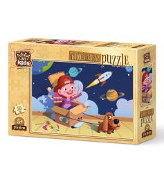 Puzzle en Bois Art Petit Astronaute Puzzle 50 Pcs