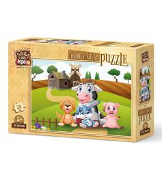 Puzzle en bois Puzzle d'art Posant à la ferme 50 pièces