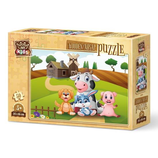 Puzzle en bois Puzzle d'art Posant à la ferme 50 pièces