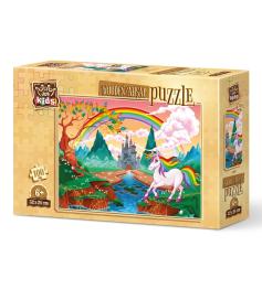 Puzzle en bois Art Licorne arc-en-ciel Puzzle 100 pièces