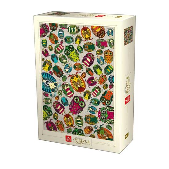 Deico Puzzle Hiboux Colorés 1000 Pièces