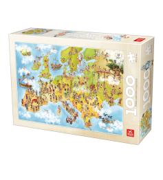 Deico Puzzle Carte d'Europe Animée 1000 Pièces