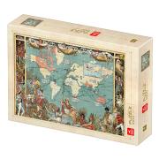 Deico Puzzle Carte Vintage 1000 pièces