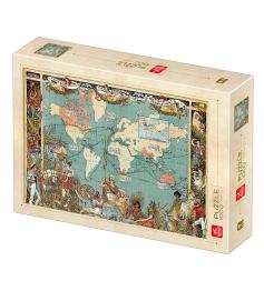 Deico Puzzle Carte Vintage 1000 pièces
