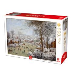 Deico Puzzle Paysage d'hiver avec patineurs 1000 pcs
