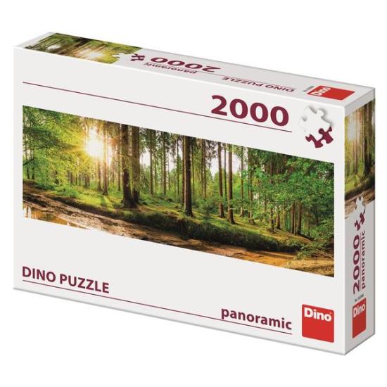 Puzzle Dino Lever de Soleil dans la Forêt 2000 Pièces