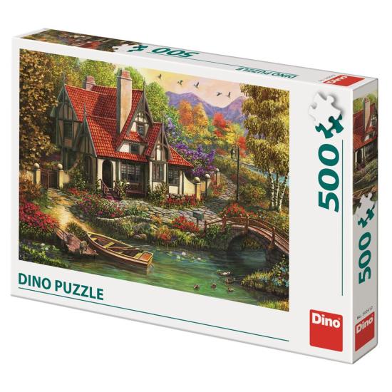 Dino Puzzle Maison de campagne au bord du lac 500 pièces