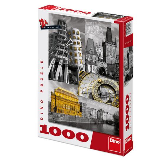 Prague Dino Collage Puzzle 1000 pièces